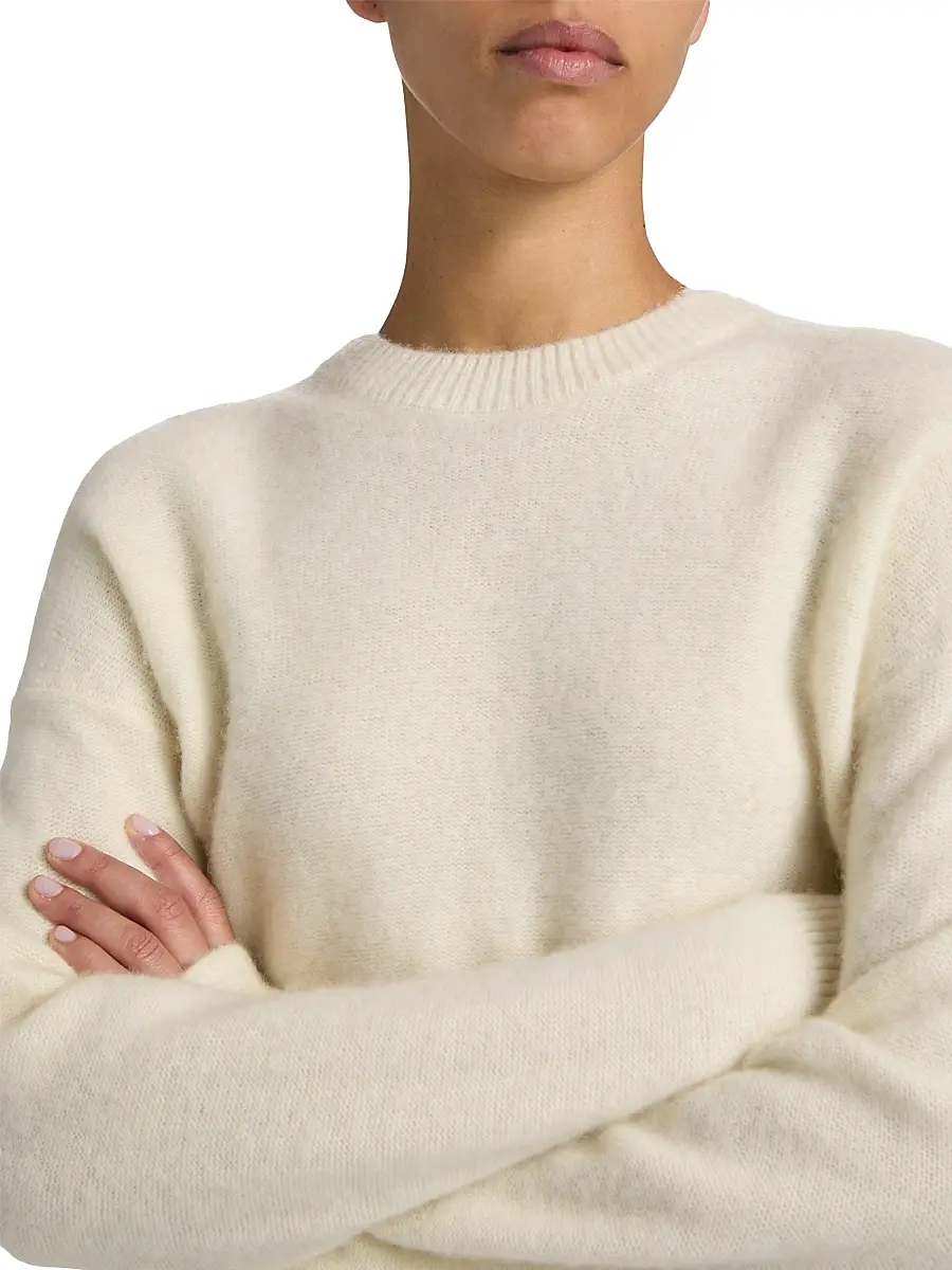 Vince Women's Boiled Cashmere Crewneck Sweater | Thumbnail 6 Vince Women's Boiled Cashmere Crewneck Sweater | Thumbnail 6