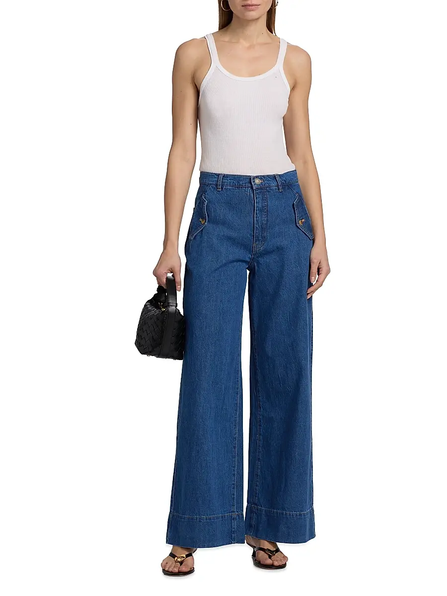 Hudson Jeans Women's James High-Rise Wide-Leg Denim Trousers | Thumbnail 2 Hudson Jeans Women's James High-Rise Wide-Leg Denim Trousers | Thumbnail 2