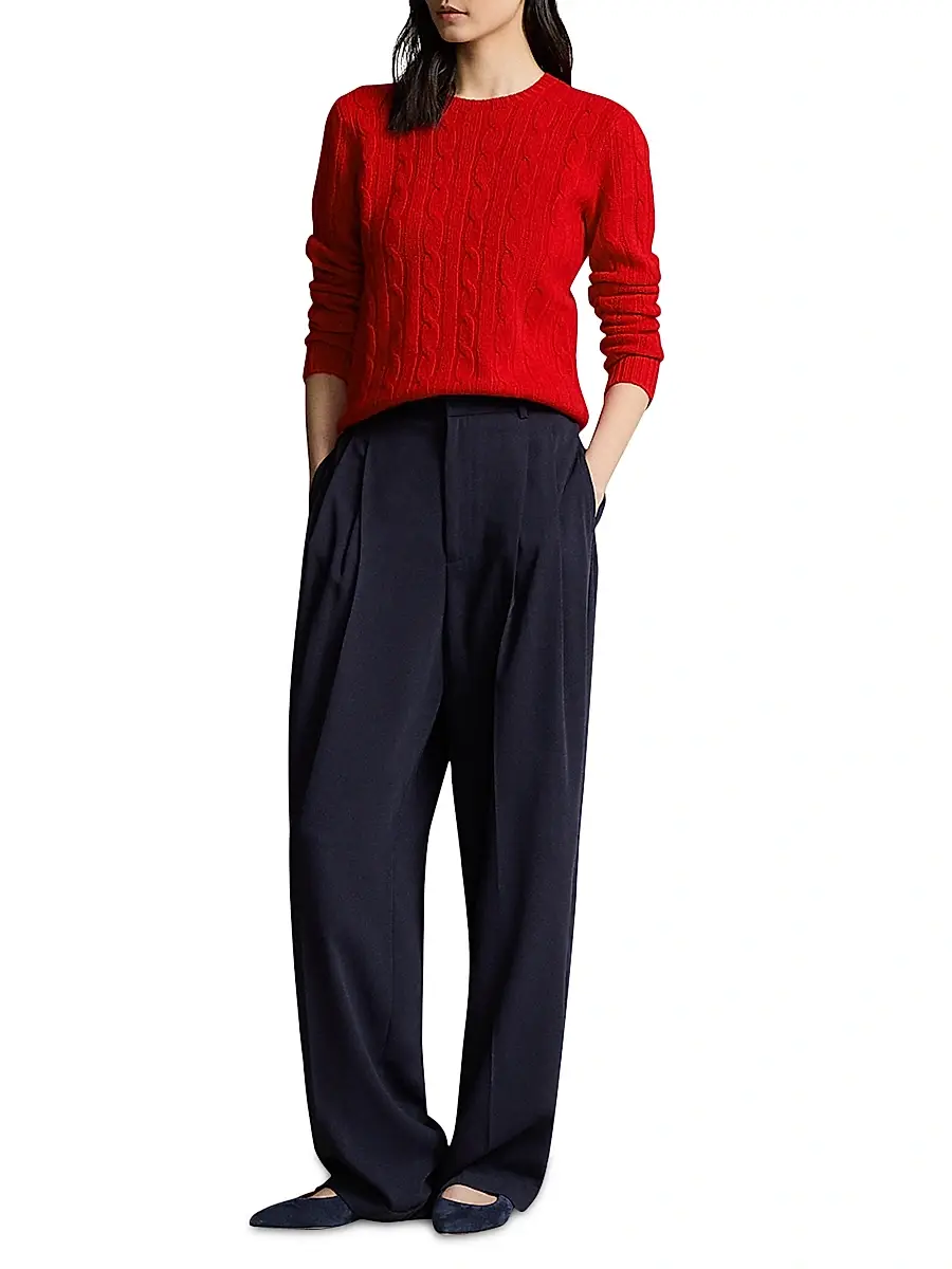 Polo Ralph Lauren Women's Julianna Cable-Knit Cashmere Sweater | Thumbnail 2 Polo Ralph Lauren Women's Julianna Cable-Knit Cashmere Sweater | Thumbnail 2