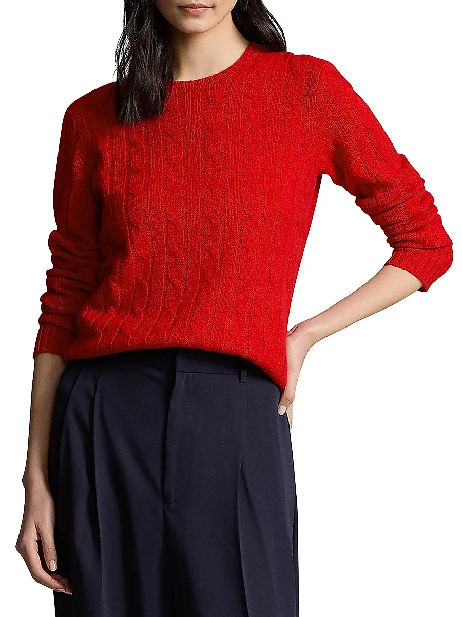 Polo Ralph Lauren Women's Julianna Cable-Knit Cashmere Sweater | Thumbnail 3 Polo Ralph Lauren Women's Julianna Cable-Knit Cashmere Sweater | Thumbnail 3