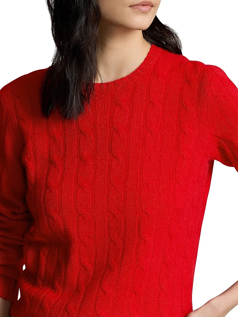 Polo Ralph Lauren Women's Julianna Cable-Knit Cashmere Sweater | Thumbnail 5 Polo Ralph Lauren Women's Julianna Cable-Knit Cashmere Sweater | Thumbnail 5