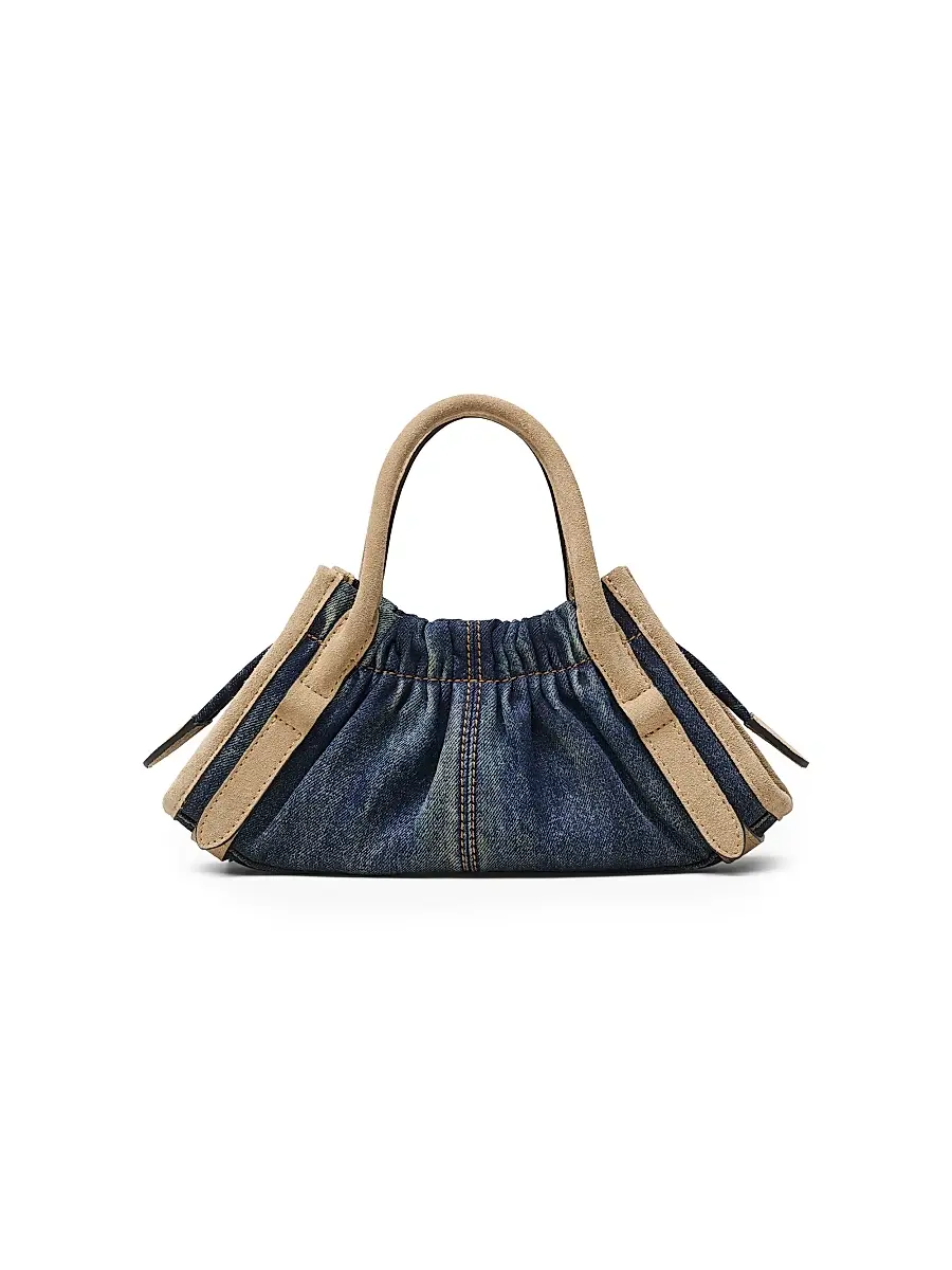 Marc Jacobs Women's Cristina Small Denim-Suede Satchel | Thumbnail 4 Marc Jacobs Women's Cristina Small Denim-Suede Satchel | Thumbnail 4