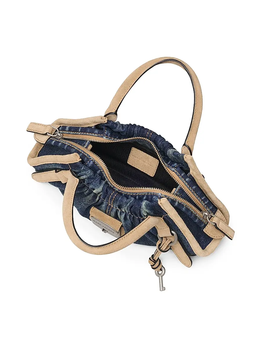 Marc Jacobs Women's Cristina Small Denim-Suede Satchel | Thumbnail 5 Marc Jacobs Women's Cristina Small Denim-Suede Satchel | Thumbnail 5