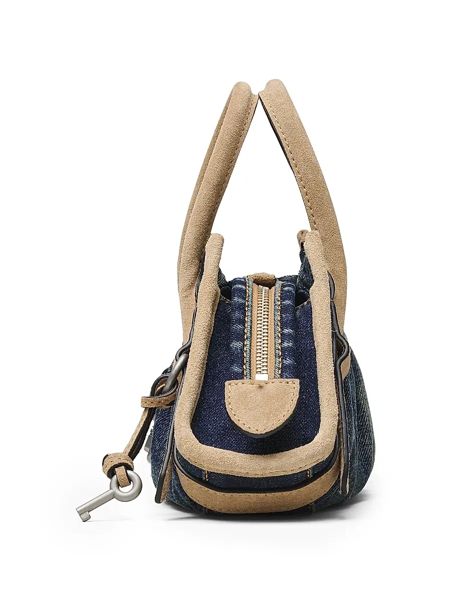 Marc Jacobs Women's Cristina Small Denim-Suede Satchel | Thumbnail 6 Marc Jacobs Women's Cristina Small Denim-Suede Satchel | Thumbnail 6