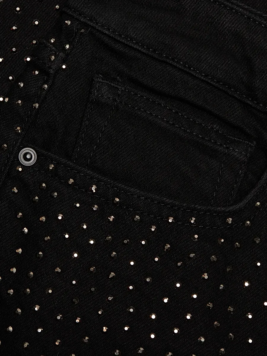 GOOD AMERICAN Women's Good Ease Embellished Baggy Jeans | Thumbnail 7 GOOD AMERICAN Women's Good Ease Embellished Baggy Jeans | Thumbnail 7