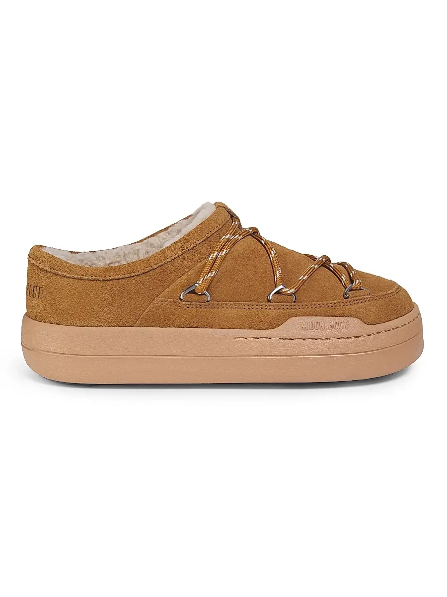 Moon Boot Women's Park Suede Slippers - Cognac | Image 1 Moon Boot Women's Park Suede Slippers - Cognac | Image 1