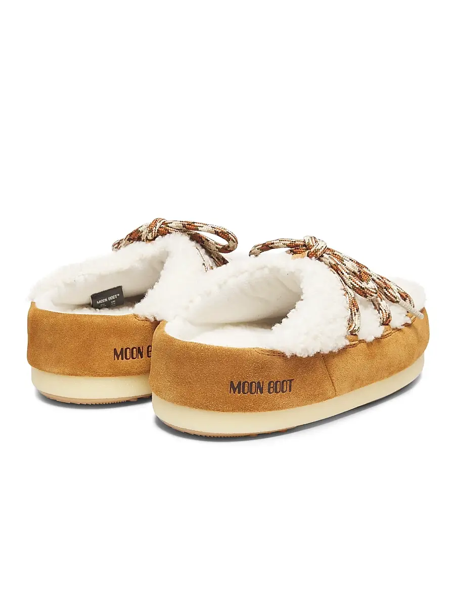 Moon Boot Women's Shearling-Trim Wool & Suede Mules | Thumbnail 3 Moon Boot Women's Shearling-Trim Wool & Suede Mules | Thumbnail 3