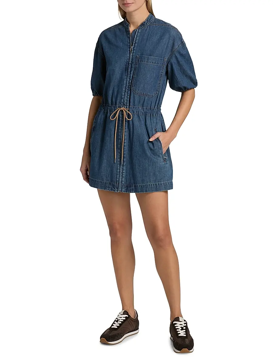 Veronica Beard Women's Akerman Denim Minidress | Thumbnail 2 Veronica Beard Women's Akerman Denim Minidress | Thumbnail 2