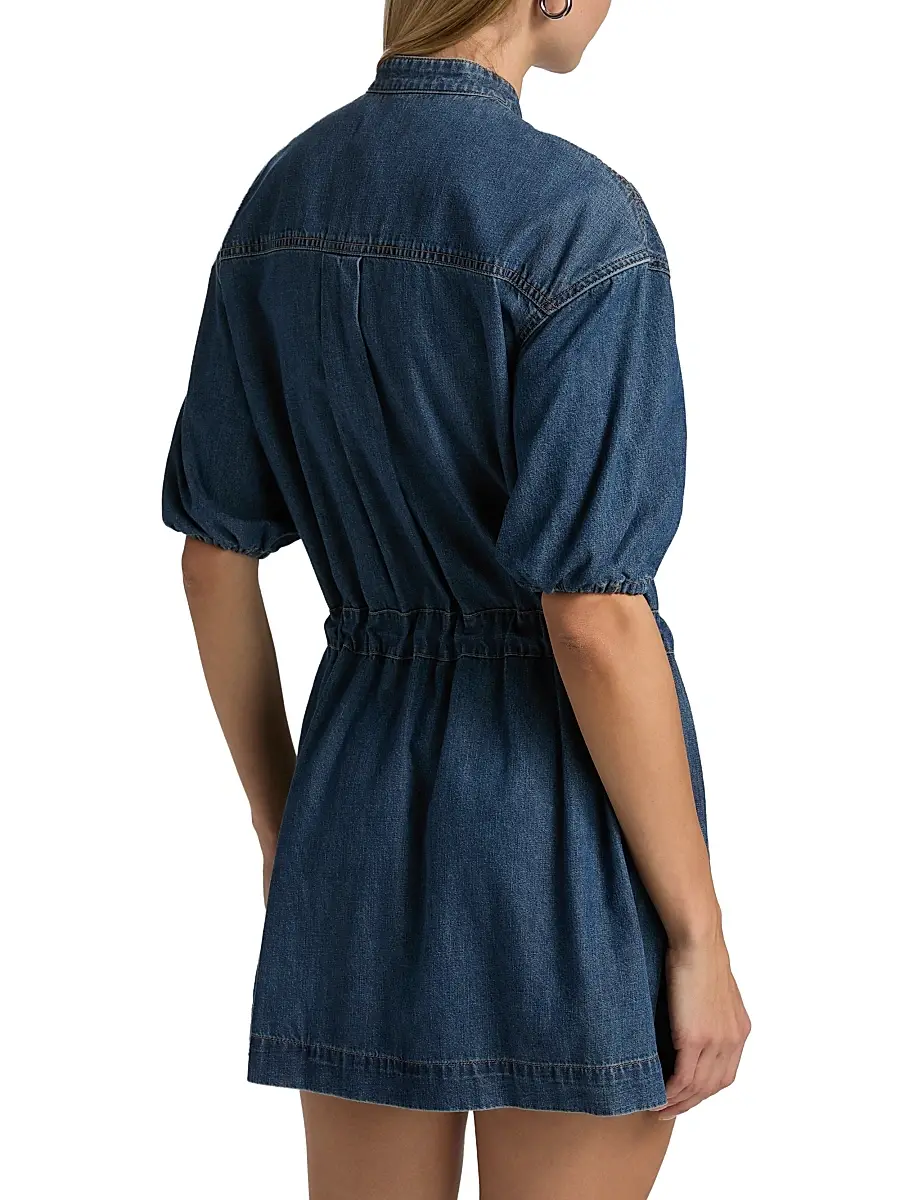 Veronica Beard Women's Akerman Denim Minidress | Thumbnail 5 Veronica Beard Women's Akerman Denim Minidress | Thumbnail 5