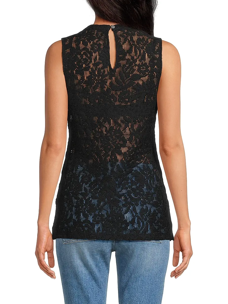 Veronica Beard Women's Serenka Sleeveless Open-Lace Top | Thumbnail 5 Veronica Beard Women's Serenka Sleeveless Open-Lace Top | Thumbnail 5