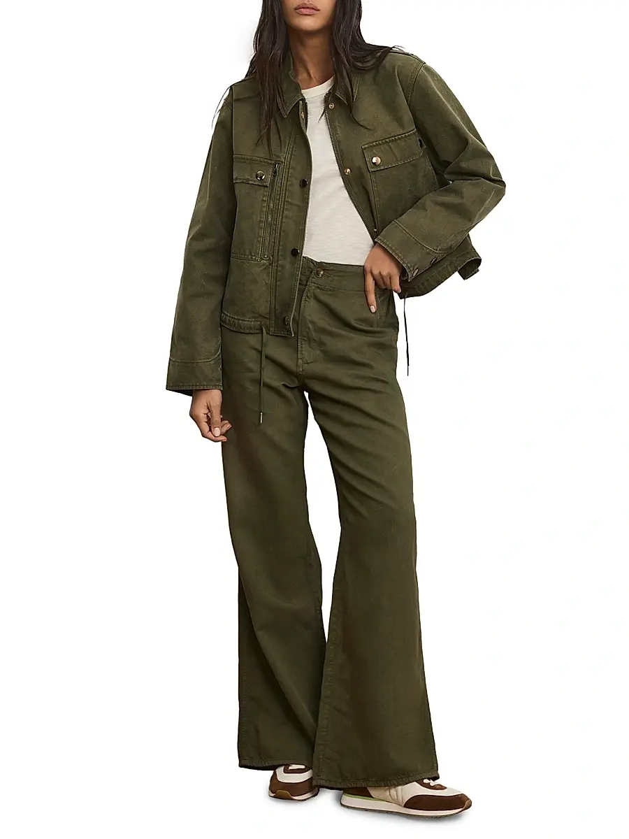 Veronica Beard Women's Kasey Wide-Leg Flat Front Pants | Thumbnail 2 Veronica Beard Women's Kasey Wide-Leg Flat Front Pants | Thumbnail 2