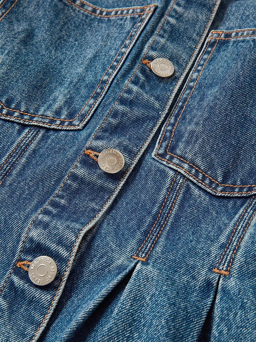 Veronica Beard Women's Zahara Denim Peplum Jacket | Thumbnail 6 Veronica Beard Women's Zahara Denim Peplum Jacket | Thumbnail 6
