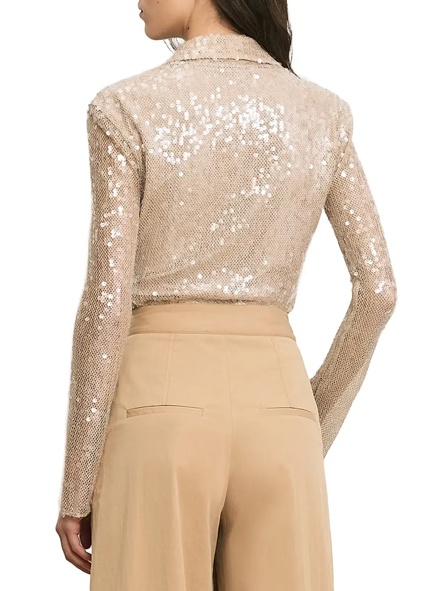Veronica Beard Women's Meryl Sequined Knit Top | Thumbnail 4