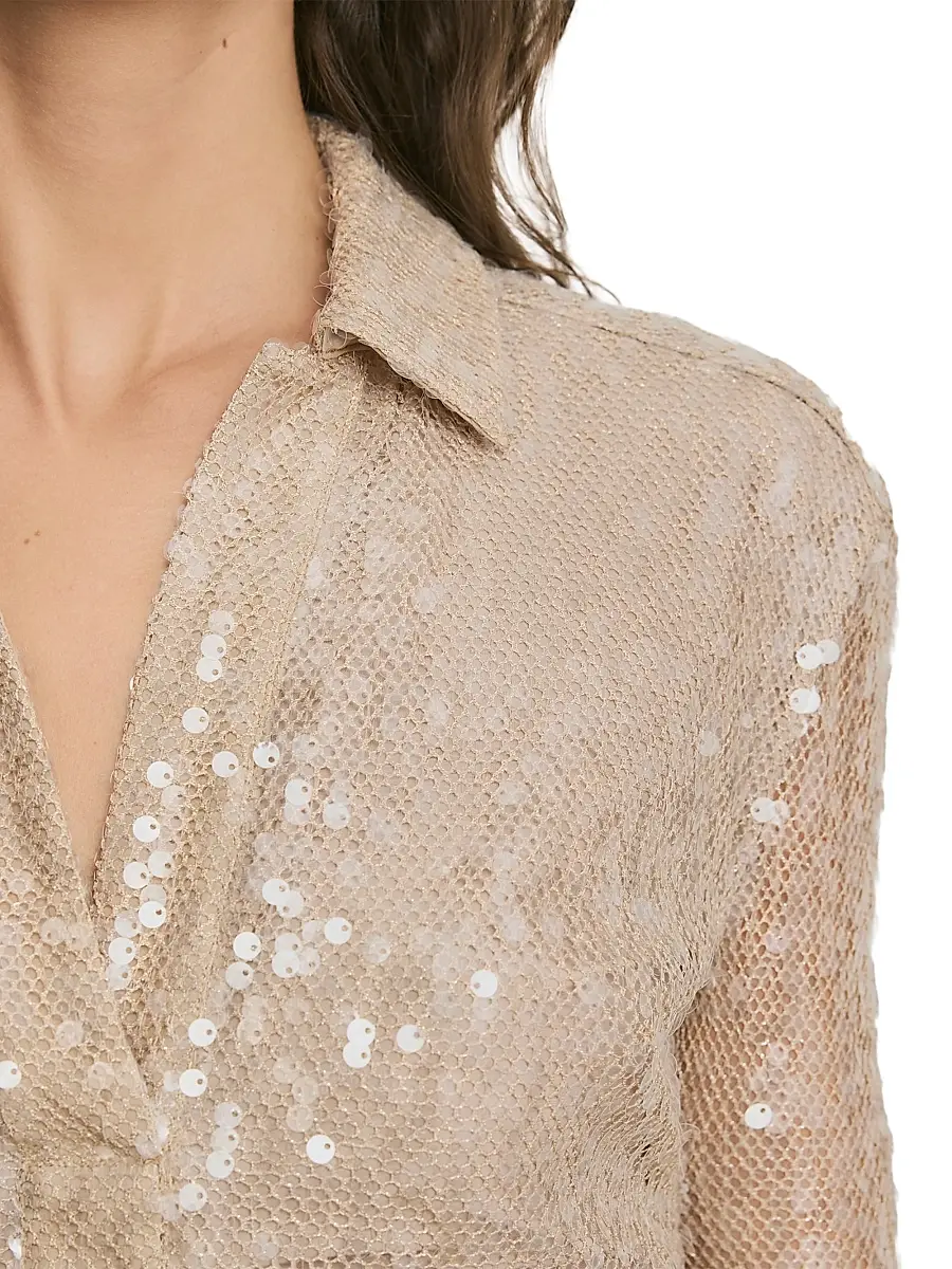 Veronica Beard Women's Meryl Sequined Knit Top | Thumbnail 5