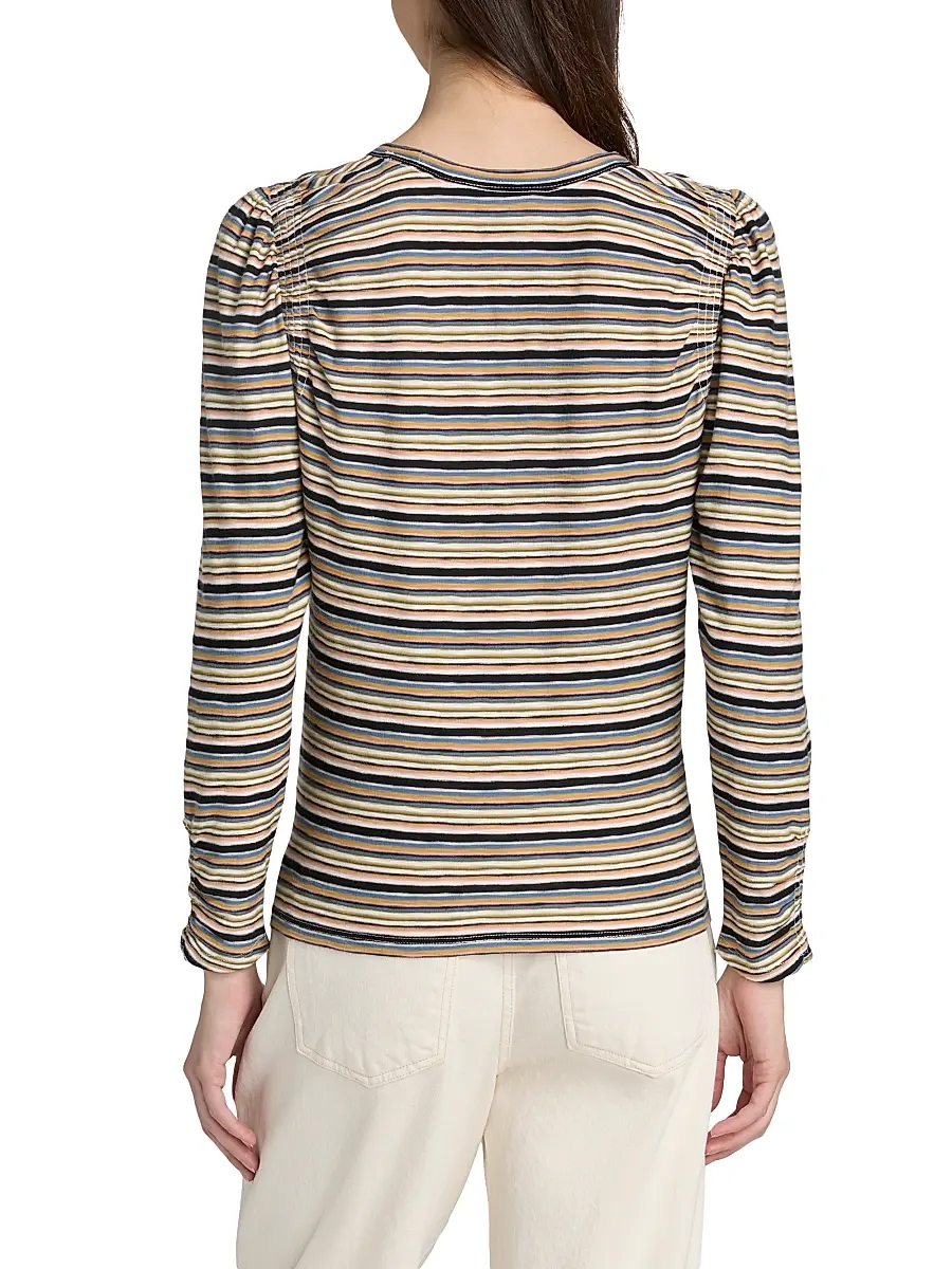 Veronica Beard Women's Bouvet Striped Cotton Long-Sleeve T-Shirt | Thumbnail 5 Veronica Beard Women's Bouvet Striped Cotton Long-Sleeve T-Shirt | Thumbnail 5