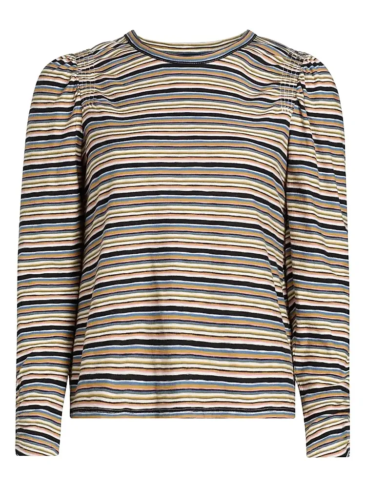 Women's Bouvet Striped Cotton Long-Sleeve T-Shirt Women's Bouvet Striped Cotton Long-Sleeve T-Shirt