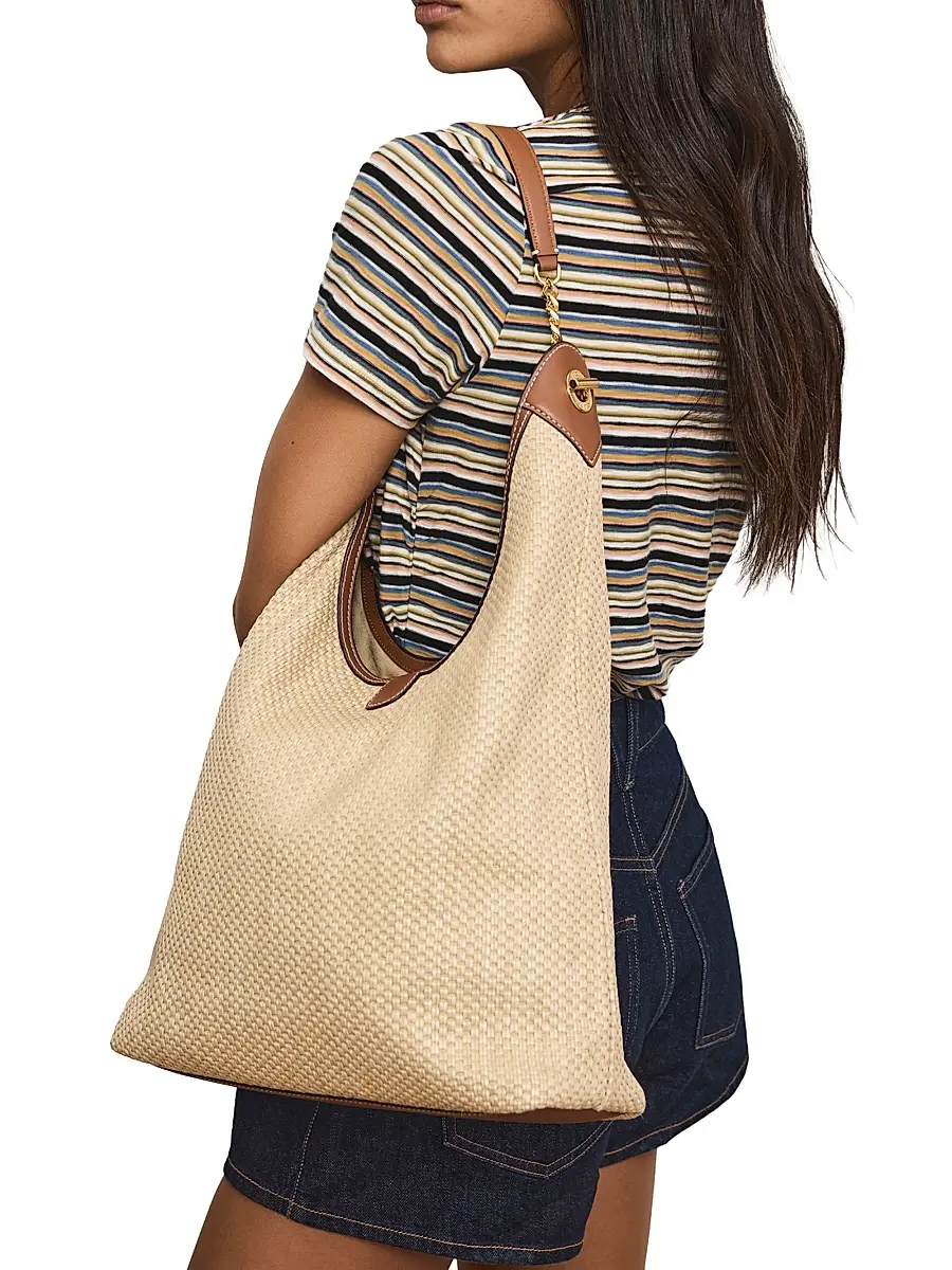 Veronica Beard Women's Jour Raffia Shoulder Bag | Thumbnail 2