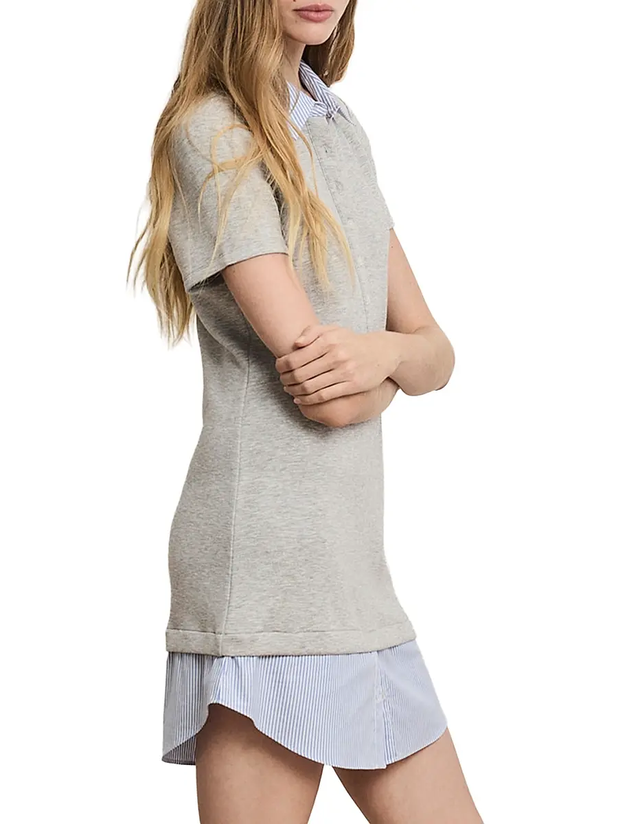 Veronica Beard Women's Kenwood Mixed-Media Dress | Thumbnail 4 Veronica Beard Women's Kenwood Mixed-Media Dress | Thumbnail 4