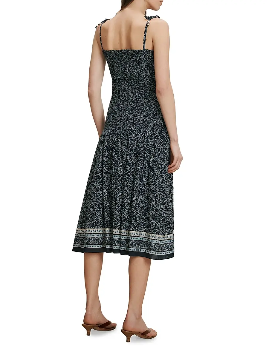 Veronica Beard Women's Marietta Floral Cotton-Blend Midi-Dress | Thumbnail 4 Veronica Beard Women's Marietta Floral Cotton-Blend Midi-Dress | Thumbnail 4