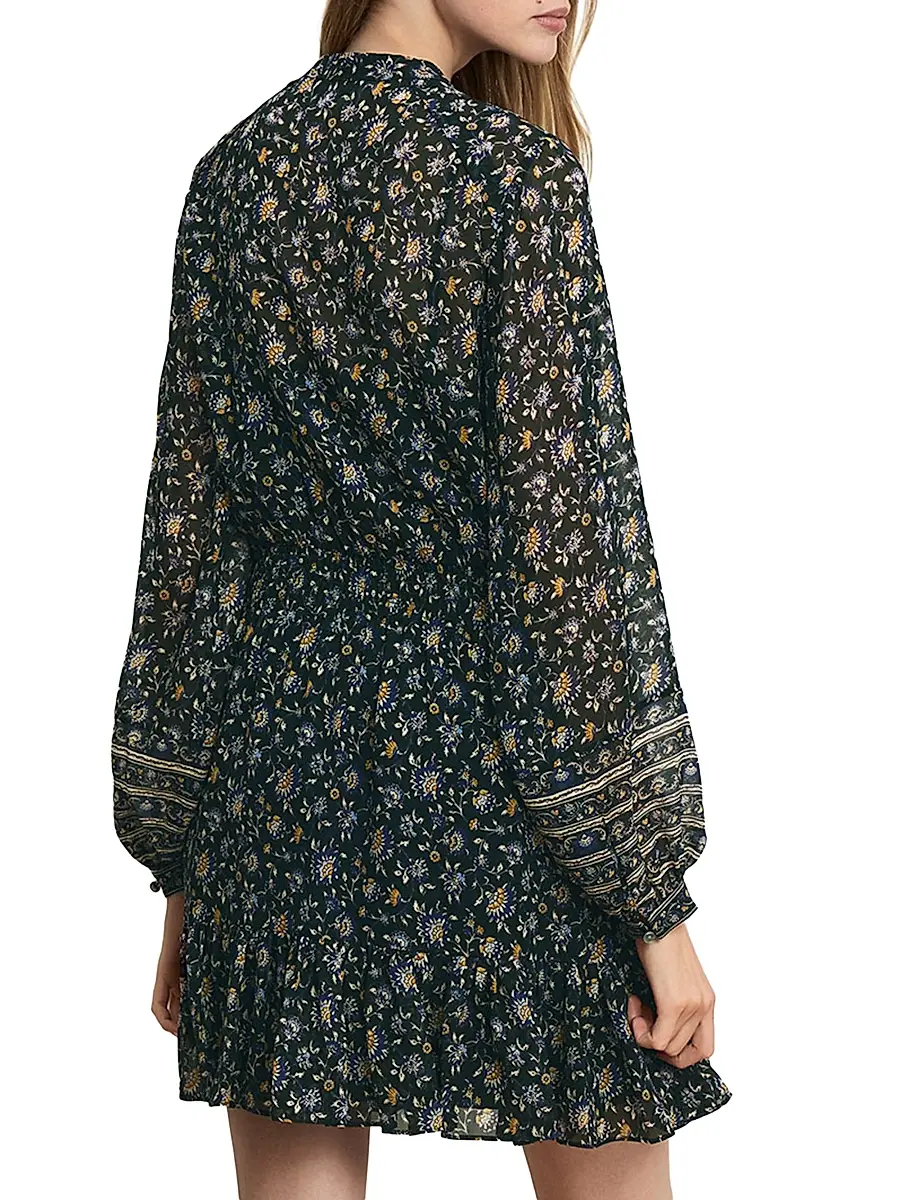 Veronica Beard Women's Mirabel Printed Silk Minidress | Thumbnail 4