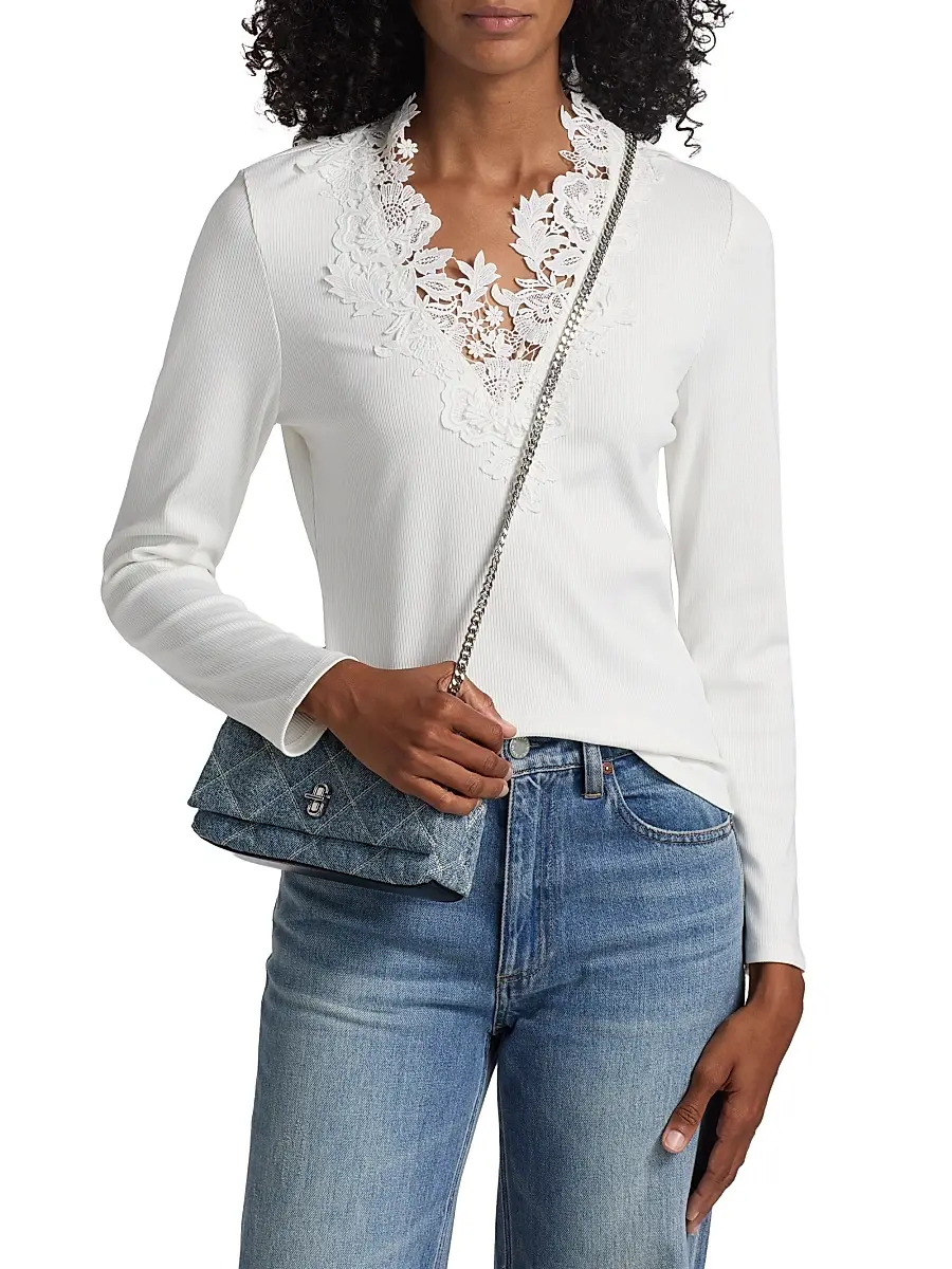 Generation Love Women's Piper Lace-Trim Top | Thumbnail 3
