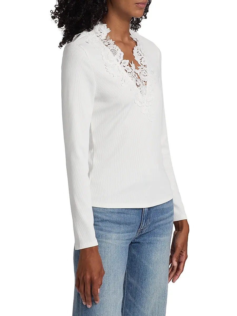 Generation Love Women's Piper Lace-Trim Top | Thumbnail 4