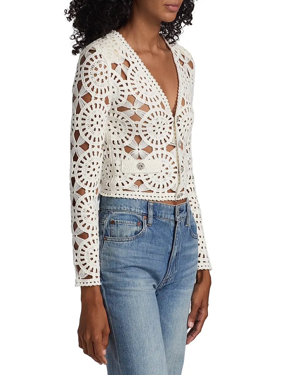 Generation Love Women's Melody Crochet Cardigan | Thumbnail 4