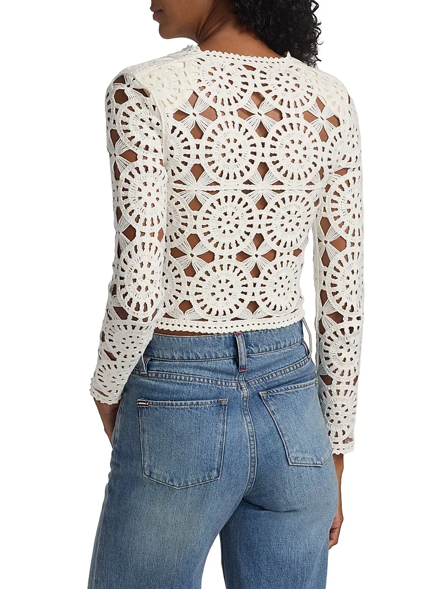 Generation Love Women's Melody Crochet Cardigan | Thumbnail 5