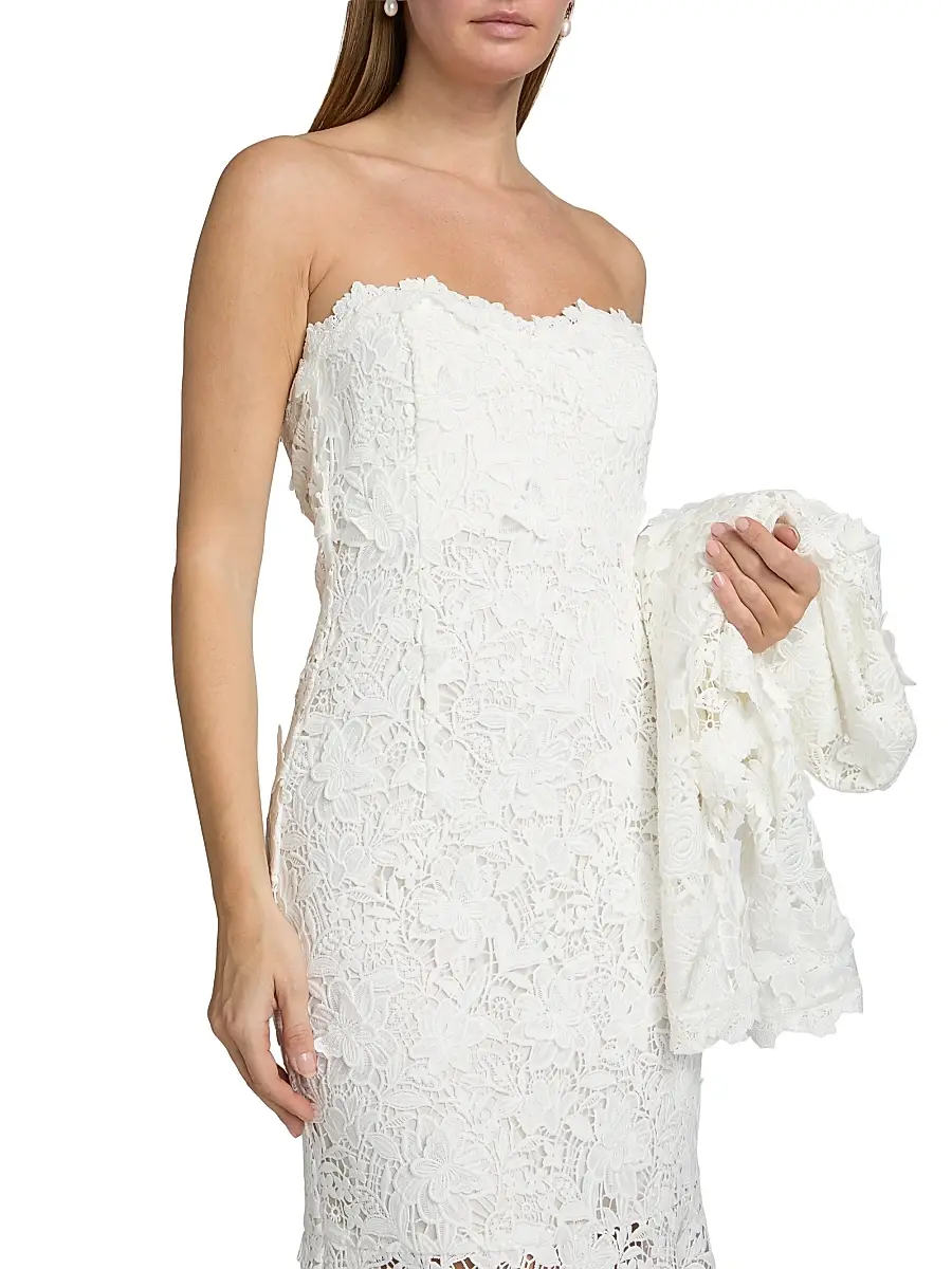 Generation Love Women's Makaia 3D Butterfly Lace Midi-Dress | Thumbnail 6
