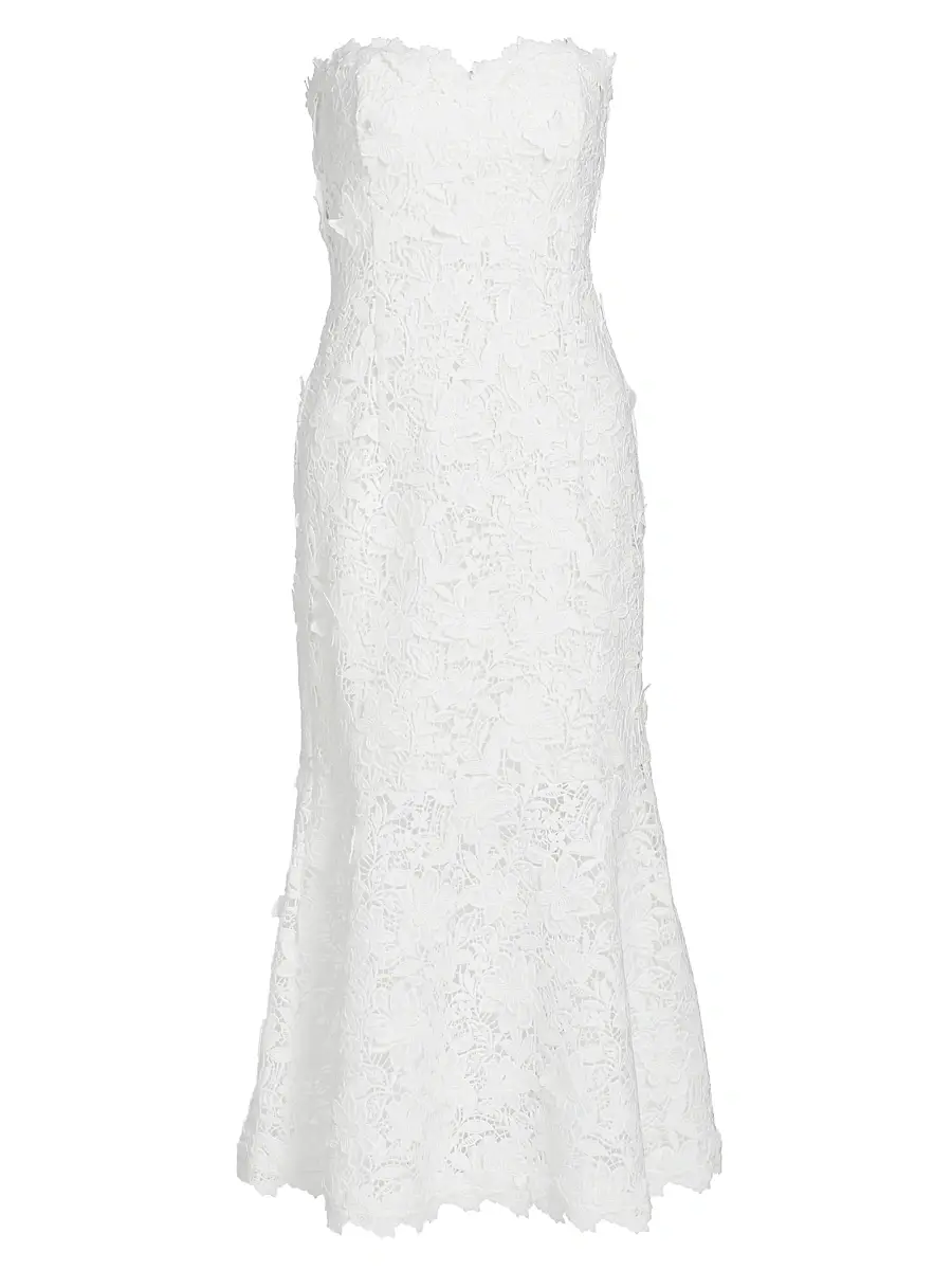 Generation Love Women's Makaia 3D Butterfly Lace Midi-Dress - White | Image 1 Generation Love Women's Makaia 3D Butterfly Lace Midi-Dress - White | Image 1