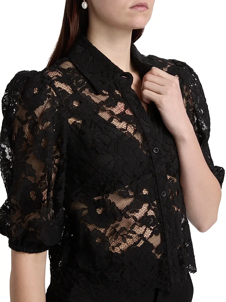 Generation Love Women's Tammy Floral Lace Shirt | Thumbnail 6 Generation Love Women's Tammy Floral Lace Shirt | Thumbnail 6