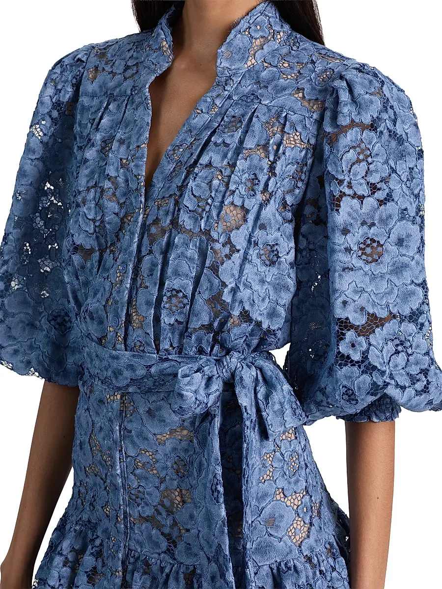 Alice + Olivia Women's Cora Floral Open-Knit Minidress | Thumbnail 6 Alice + Olivia Women's Cora Floral Open-Knit Minidress | Thumbnail 6