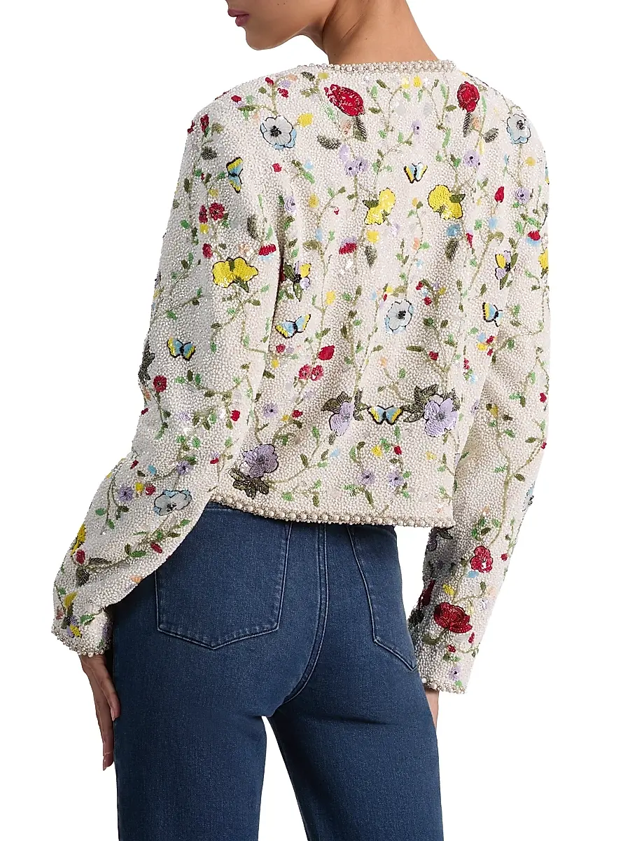 Alice + Olivia Women's Kidman Embellished Boxy Jacket | Thumbnail 5 Alice + Olivia Women's Kidman Embellished Boxy Jacket | Thumbnail 5