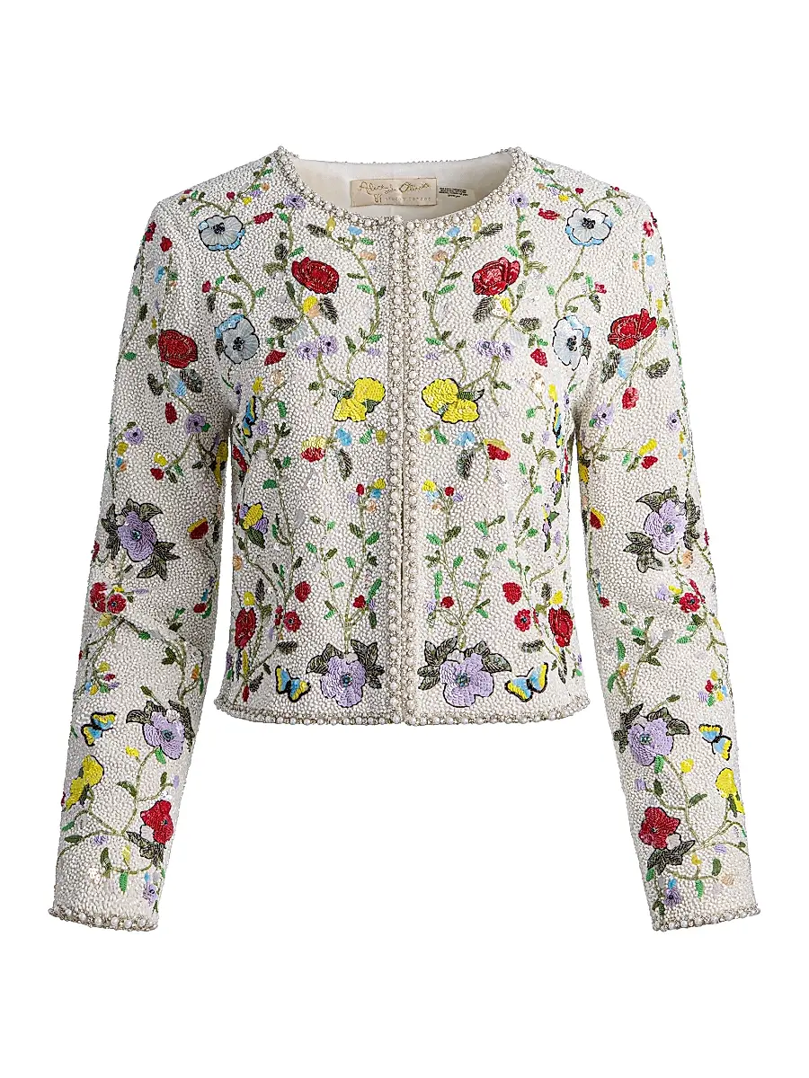 Alice + Olivia Women's Kidman Embellished Boxy Jacket