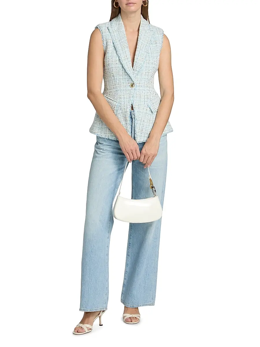 Generation Love Women's Rialto Tweed Sleeveless Blazer | Thumbnail 2