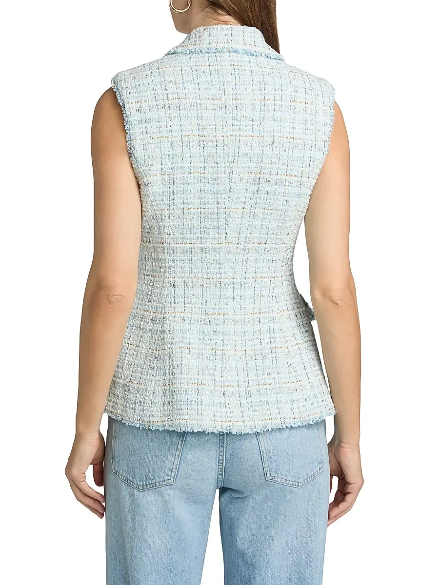 Generation Love Women's Rialto Tweed Sleeveless Blazer | Thumbnail 5