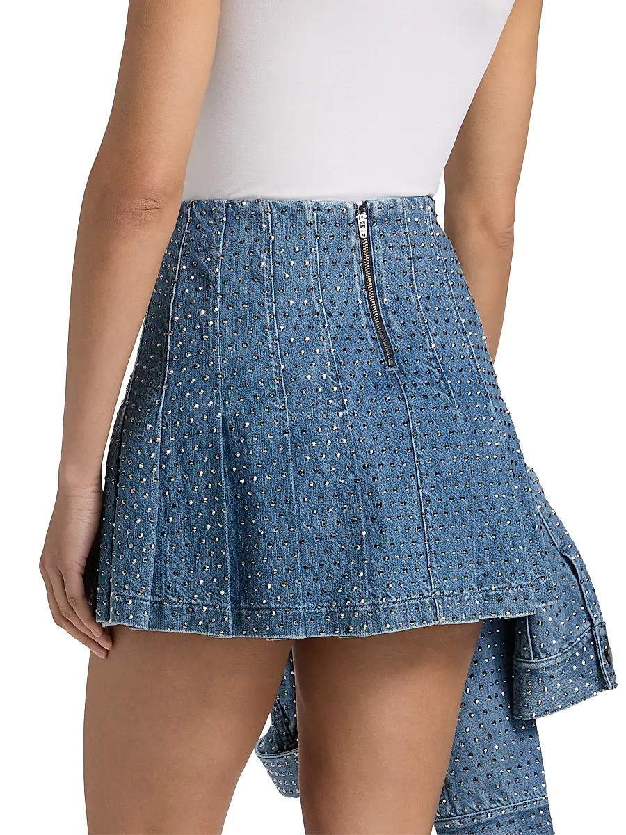 Alice + Olivia Women's Carter Embellished Pleated Miniskirt | Thumbnail 5 Alice + Olivia Women's Carter Embellished Pleated Miniskirt | Thumbnail 5