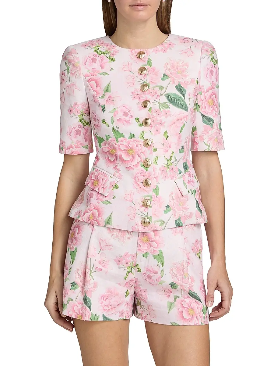 Generation Love Women's Adriana Floral Linen Jacket | Thumbnail 3 Generation Love Women's Adriana Floral Linen Jacket | Thumbnail 3