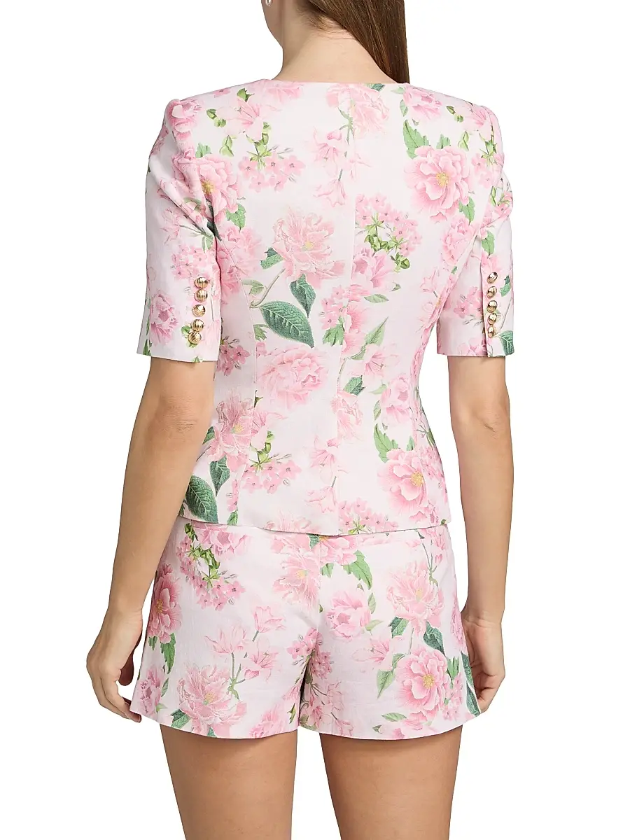 Generation Love Women's Adriana Floral Linen Jacket | Thumbnail 5 Generation Love Women's Adriana Floral Linen Jacket | Thumbnail 5