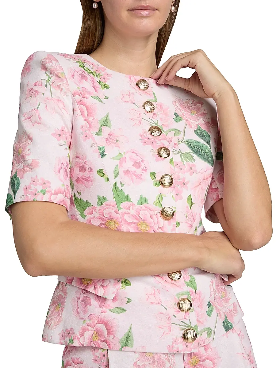 Generation Love Women's Adriana Floral Linen Jacket | Thumbnail 6 Generation Love Women's Adriana Floral Linen Jacket | Thumbnail 6