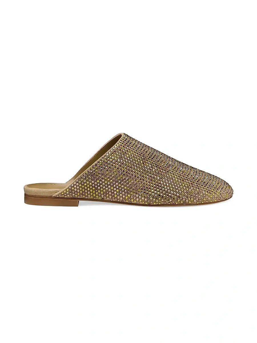 Stuart Weitzman Women's Talia Shine Mules - Golden Olive | Image 1 Stuart Weitzman Women's Talia Shine Mules - Golden Olive | Image 1