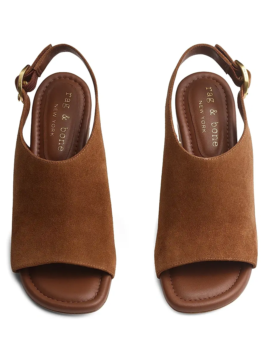 rag & bone Women's Gigi 75MM Suede Slingback Sandals | Thumbnail 4 rag & bone Women's Gigi 75MM Suede Slingback Sandals | Thumbnail 4