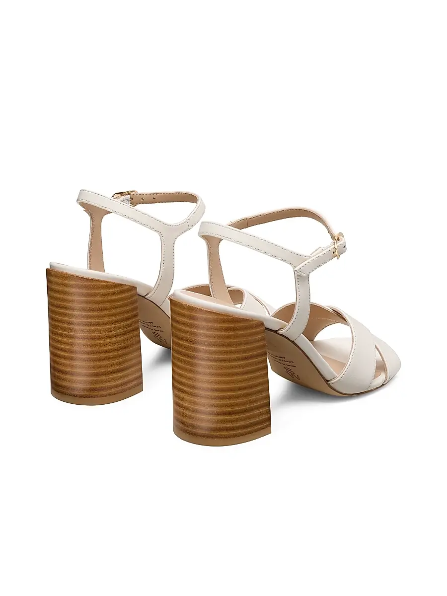 Stuart Weitzman Women's Alyssa 85MM Leather Block-Heel Sandals | Thumbnail 4 Stuart Weitzman Women's Alyssa 85MM Leather Block-Heel Sandals | Thumbnail 4