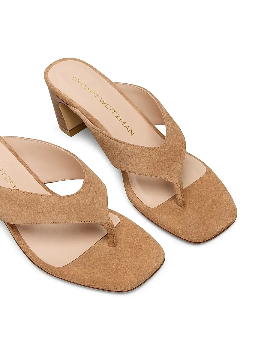 Stuart Weitzman Women's Stassi 50MM Thong Sandals | Thumbnail 4