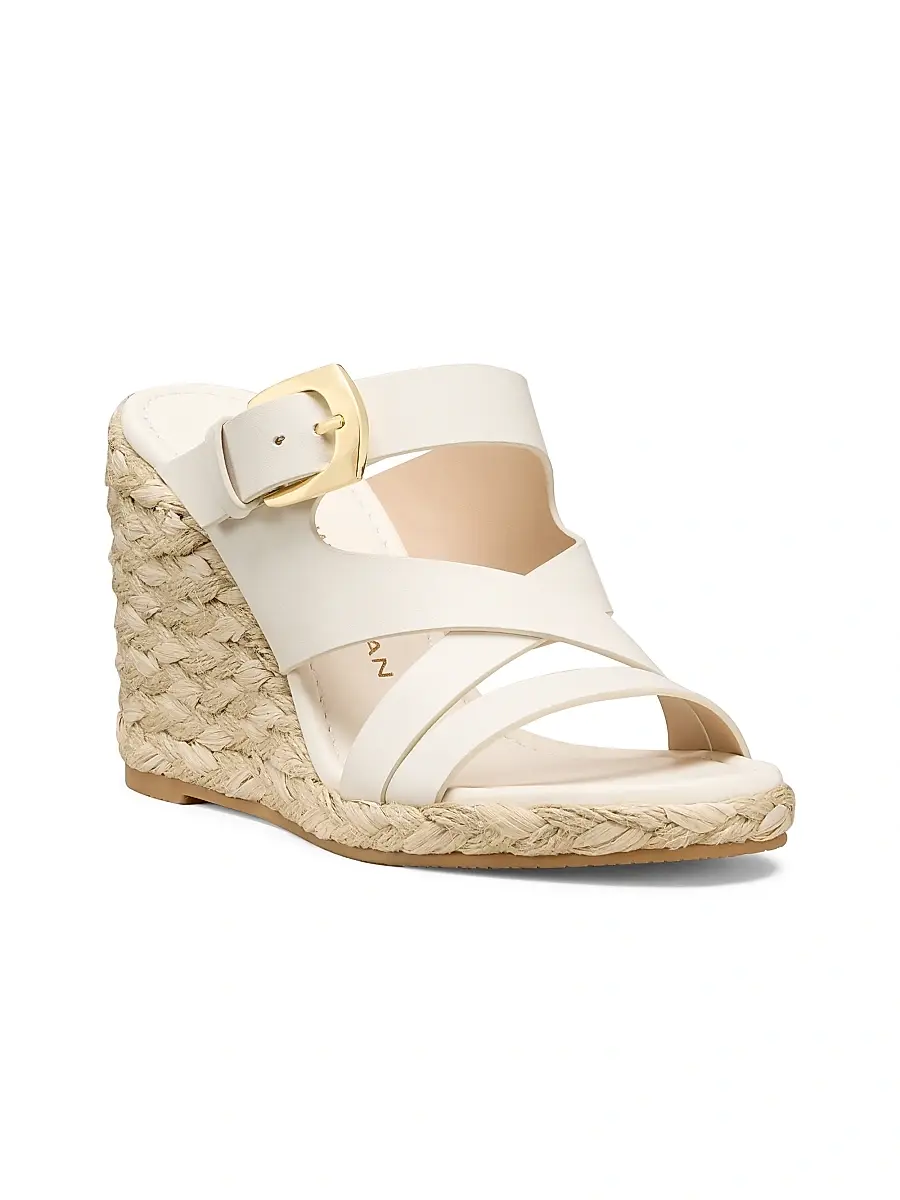Stuart Weitzman Women's Sai 105MM Leather Espadrille Wedge Sandals | Thumbnail 2 Stuart Weitzman Women's Sai 105MM Leather Espadrille Wedge Sandals | Thumbnail 2