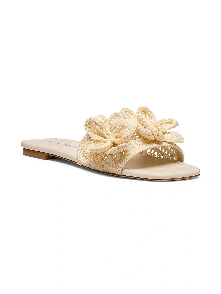 Stuart Weitzman Women's Lotus Crocheted Sandals | Thumbnail 2 Stuart Weitzman Women's Lotus Crocheted Sandals | Thumbnail 2