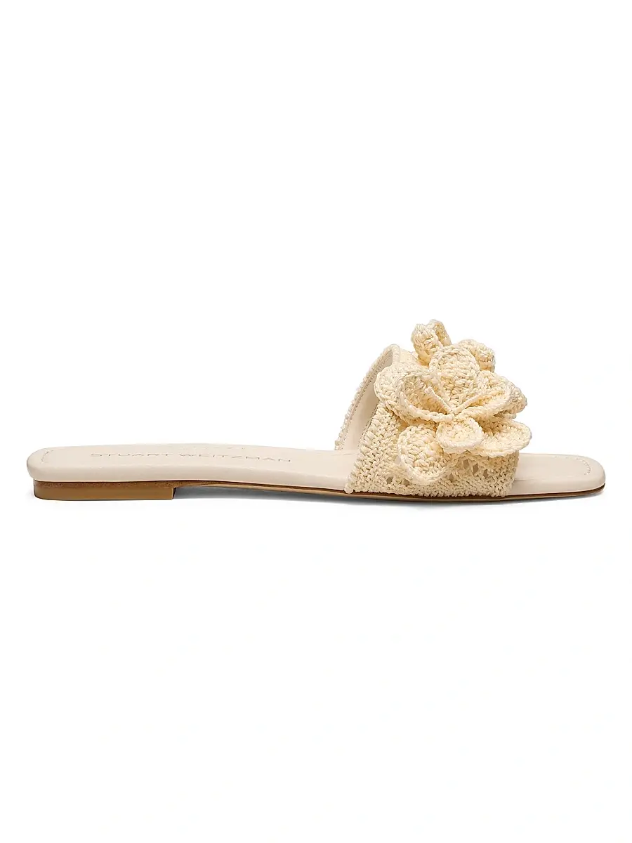 Stuart Weitzman Women's Lotus Crocheted Sandals