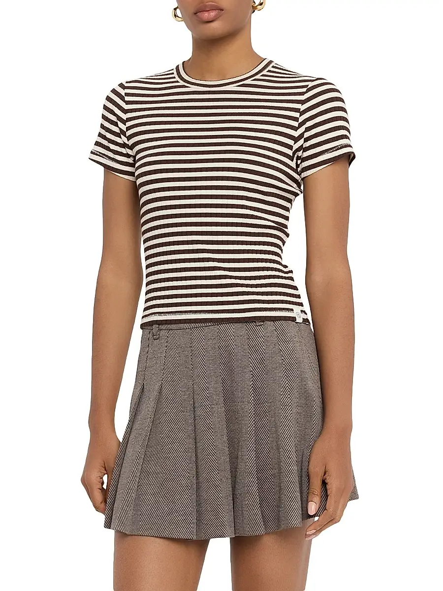 rag & bone Women's Luca Striped Baby T-Shirt | Thumbnail 3 rag & bone Women's Luca Striped Baby T-Shirt | Thumbnail 3