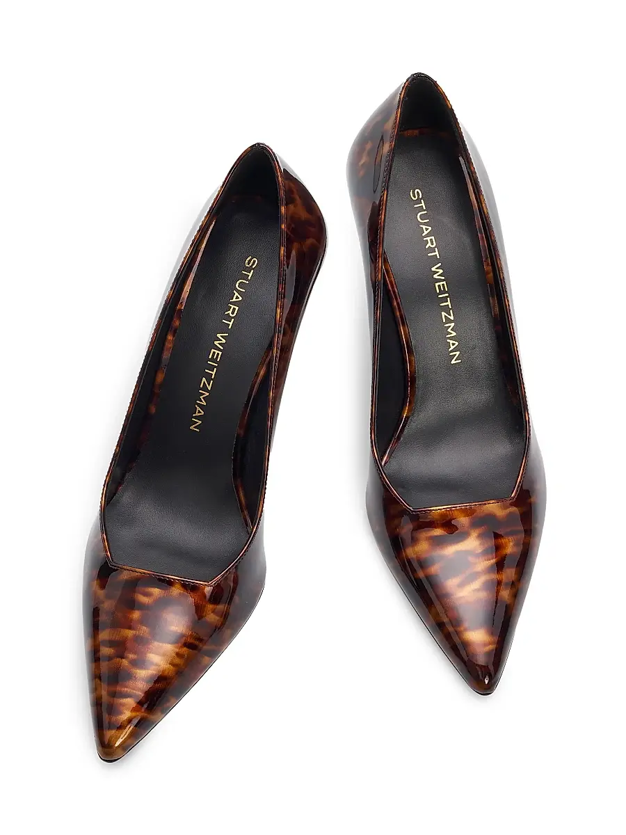 Stuart Weitzman Women's Vinnie 85MM Printed Leather Pumps | Thumbnail 4 Stuart Weitzman Women's Vinnie 85MM Printed Leather Pumps | Thumbnail 4