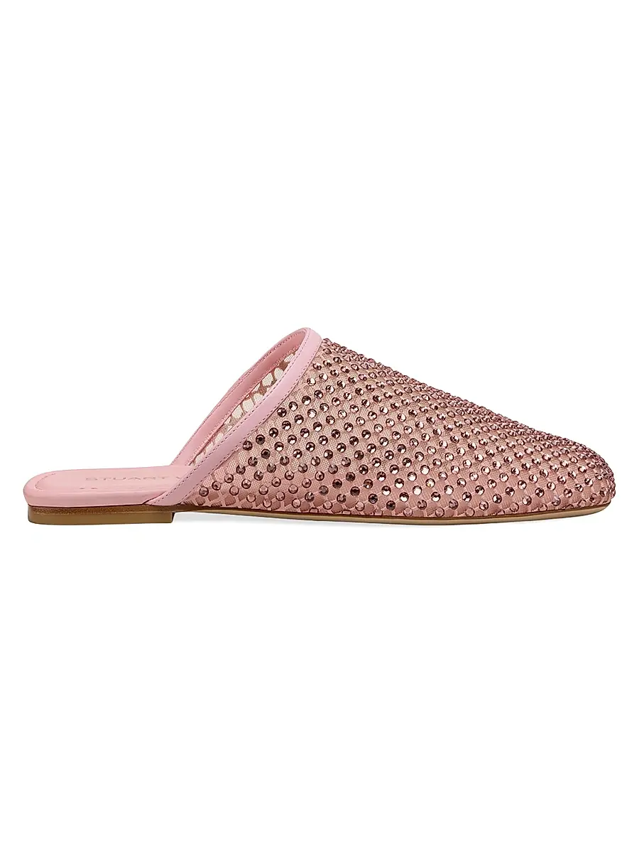 Stuart Weitzman Women's Bareitall Shine Crystal-Embellished Mules